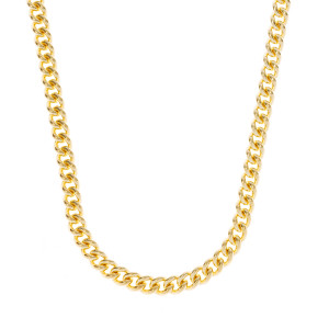 Srebrny Pozłacany łańcuszek 925 Pancerka okrągła 5mm