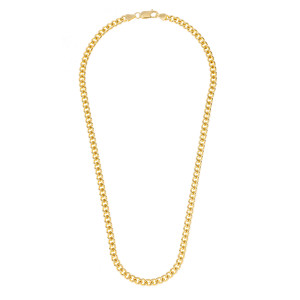 Srebrny Pozłacany łańcuszek 925 Pancerka okrągła 5mm