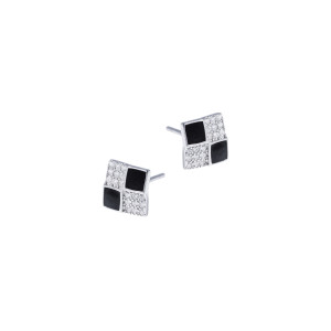 Srebrne kolczyki 925 Kwadratowa Harmonia