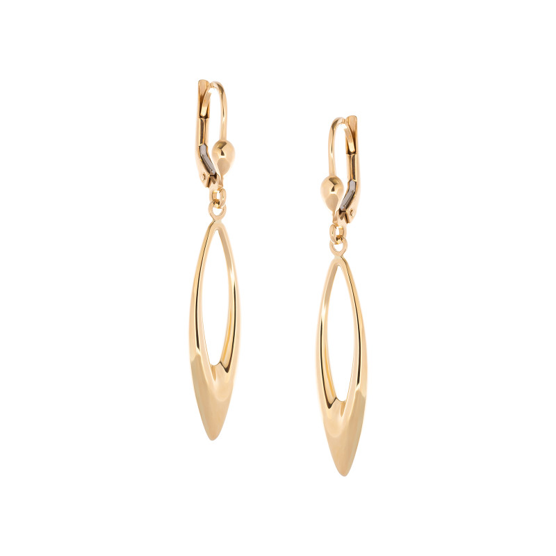 Złote kolczyki 585 Wiszące Łezki