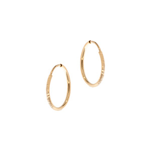 Złote kolczyki 585 Koła zdobione 20 mm