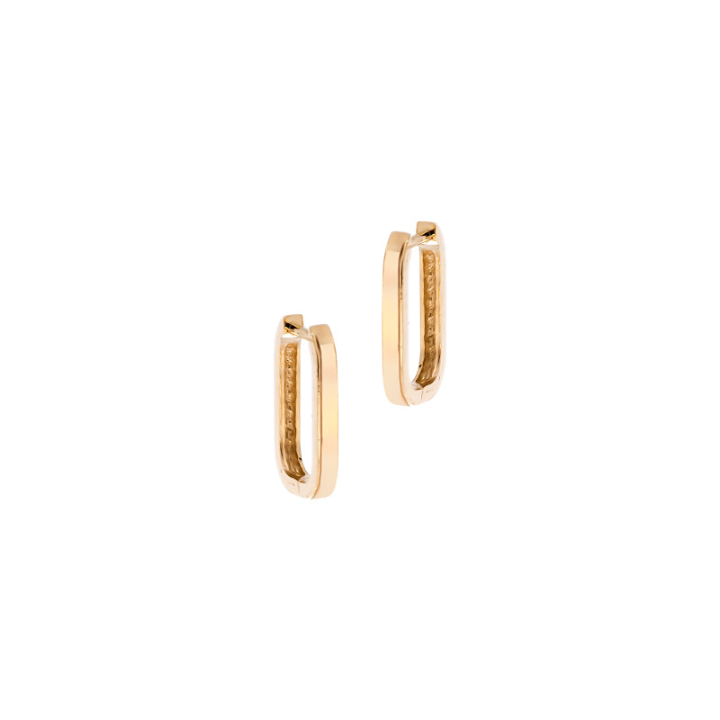 Złote kolczyki 585 Prostokąty