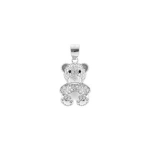 Srebrna zawieszka 925 Miś cyrkonie