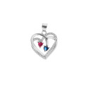 Srebrna zawieszka 925 Serduszko w sercu