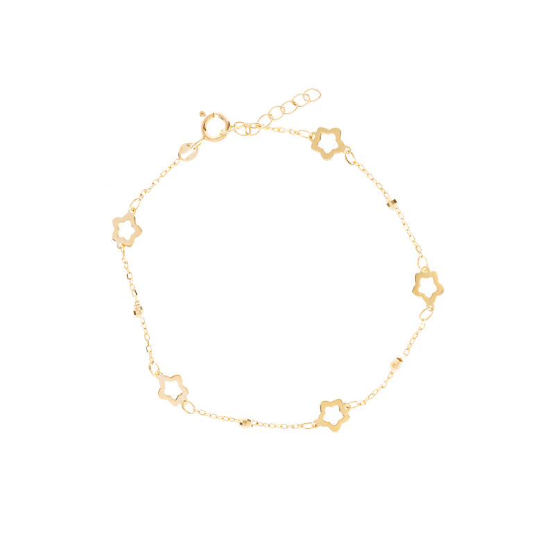 Złota Bransoletka 585 Gwiazdki