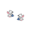 Srebrne kolczyki 925 Różowe Jednorożce Sztyft | Idealne na prezent
