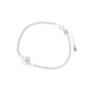 Srebrna bransoletka 925 Koniczyna Cyrkonie