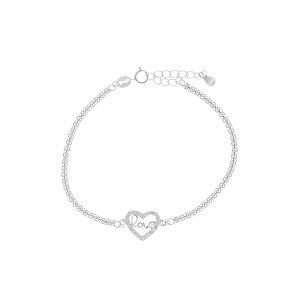 Srebrna bransoletka 925 Serce Love