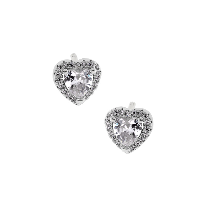 Srebrne 925 kolczyki Promise White