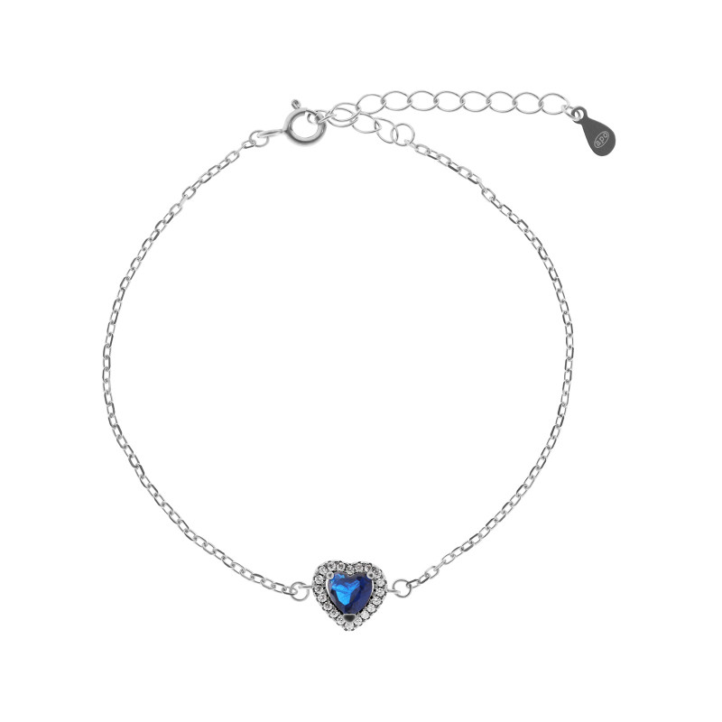 Srebrna 925 bransoletka Promise Dark Blue