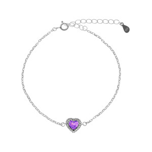 Srebrna 925 bransoletka Promise Purple