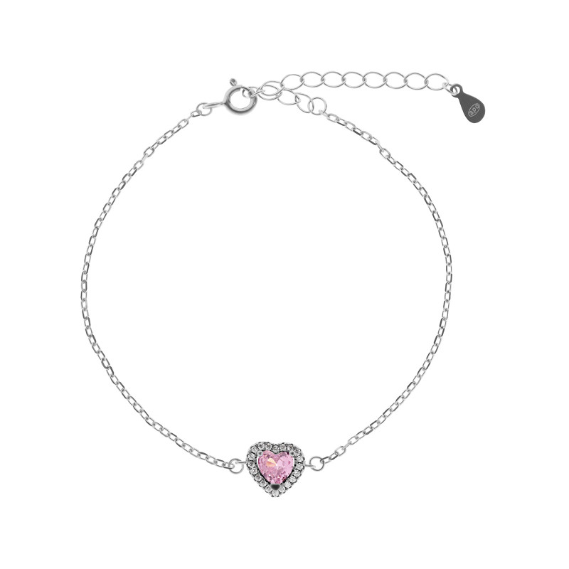 Srebrna 925 bransoletka Promise Pink