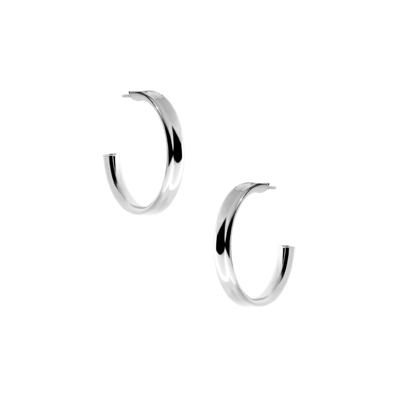 Srebrne kolczyki 925 Zaokrąglone gładkie