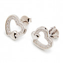 Srebrne kolczyki 925 serduszko cyrkonie