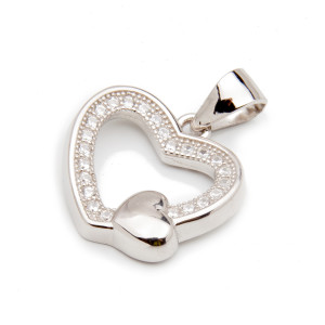 Srebrna zawieszka serca