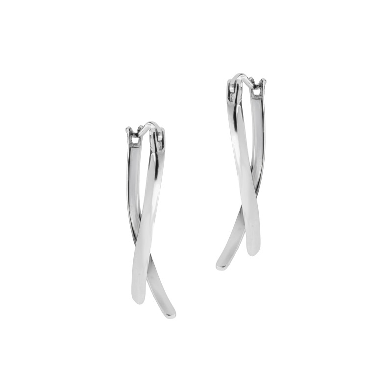 Srebrne Kolczyki 925 Wstęga pleciona