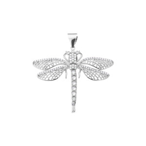 Srebrna zawieszka 925 Ważka Cyrkonie