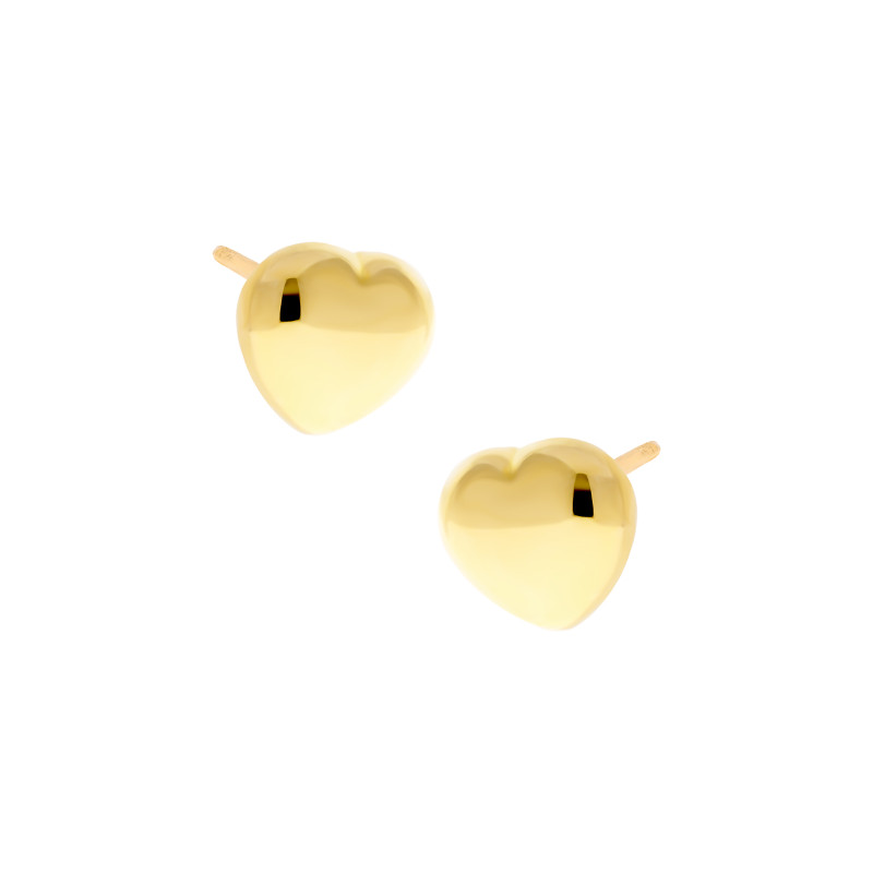 Złote kolczyki 585 Serce Dmuchane