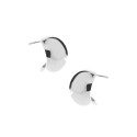 Srebrne kolczyki 925 Koła z masą perłową