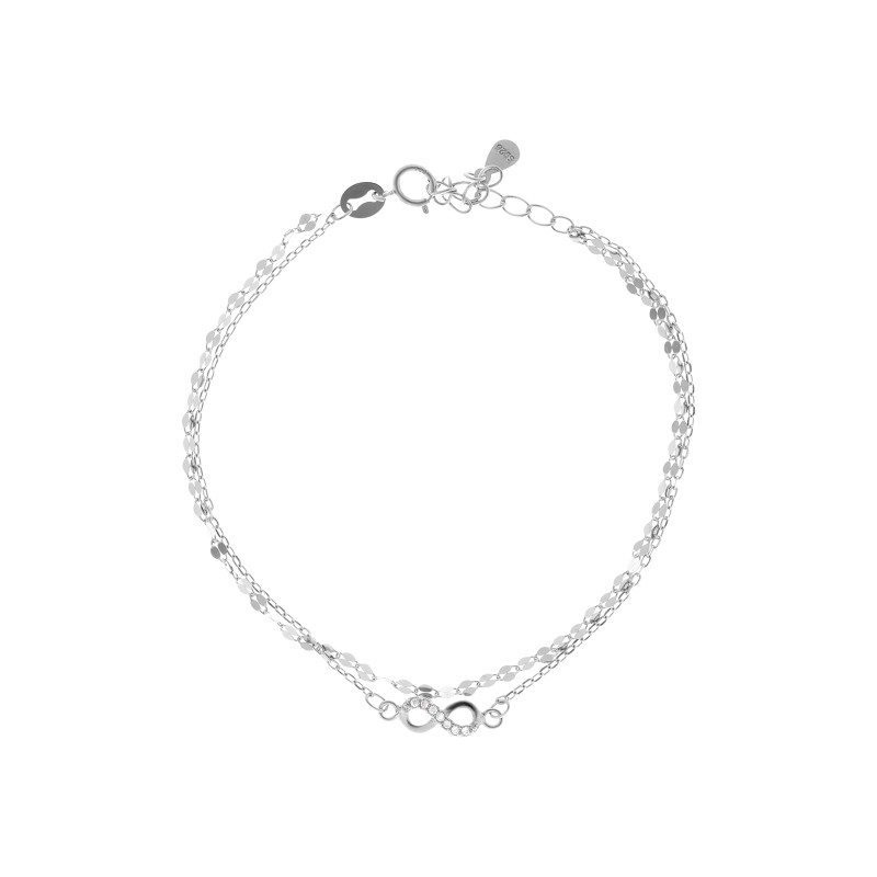 Srebrna bransoletka 925 Nieskończoność podwójna