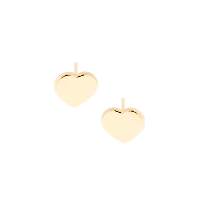 Złote kolczyki 585 Serducho