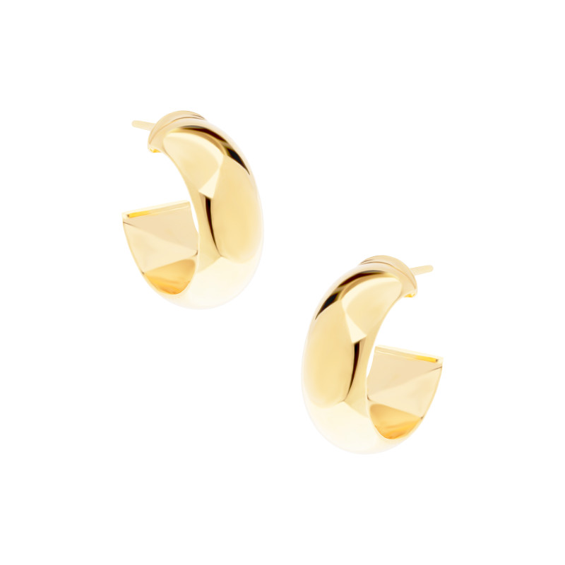 Złote kolczyki 585 Otwarte Koła