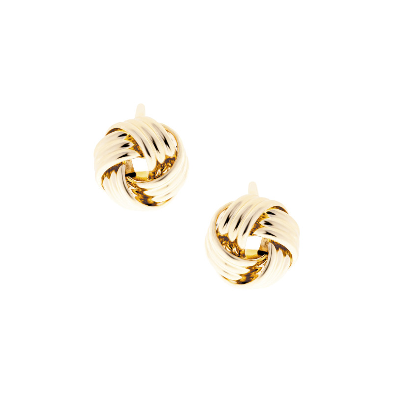 Złote kolczyki 585 Węzeł