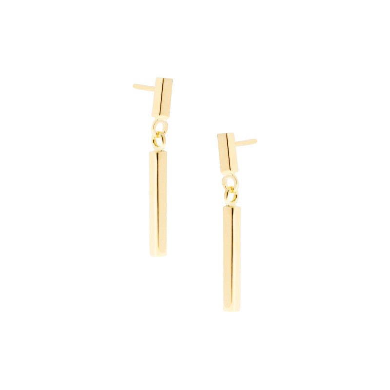 Złote kolczyki 585 Pręciki Średnie