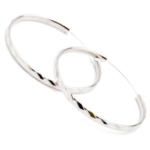 Srebrne kolczyki 925 Zdobione koła 30 mm