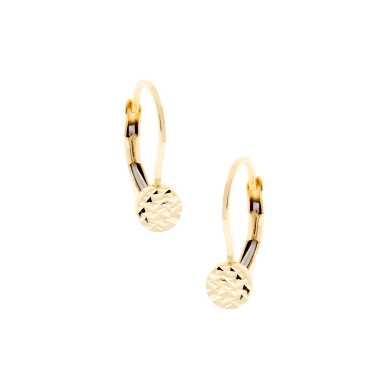 Złote kolczyki 585 Mini Koła