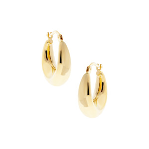 Złote kolczyki 585 Dmuchane Półkola