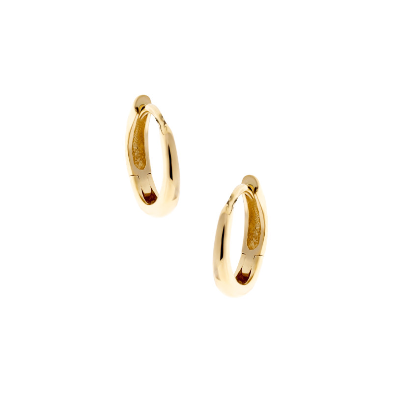 Złote 585 kolczyki Koła Gładkie