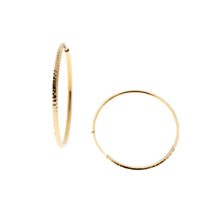 Złote kolczyki 585 Koła cięte 32 mm