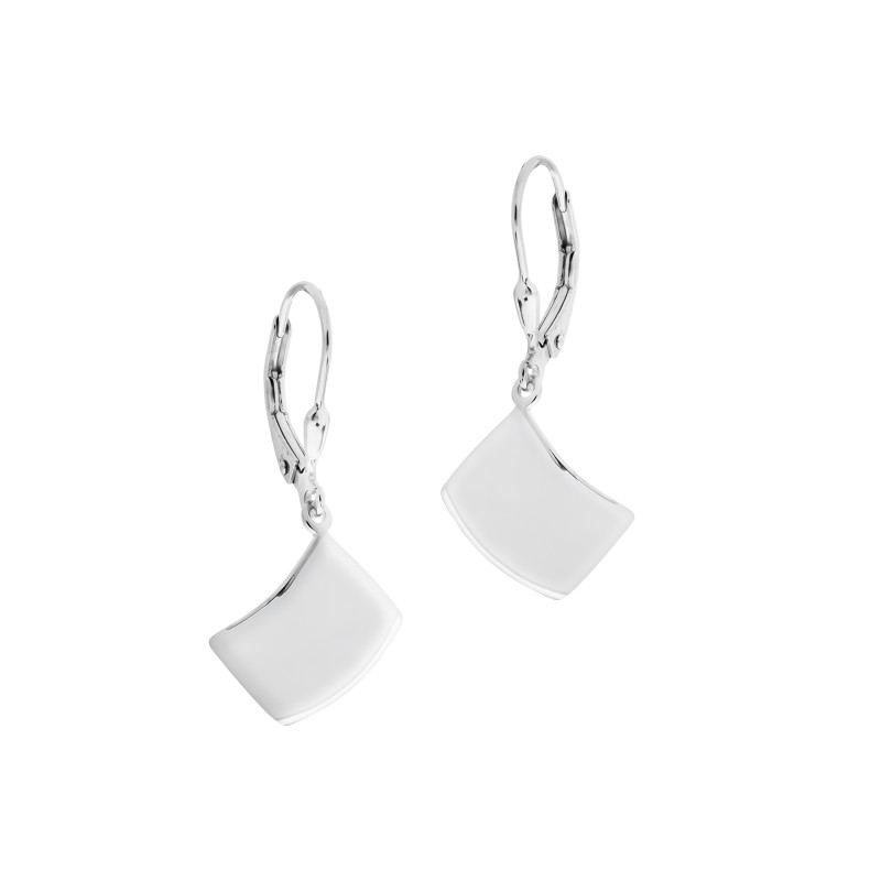 Srebrne Kolczyki 925 Wiszące Blaszki