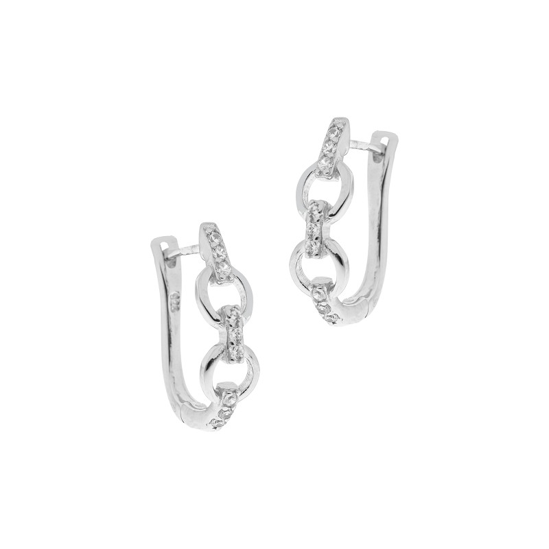 Srebrne Kolczyki 925 Ażurowa Harmonia