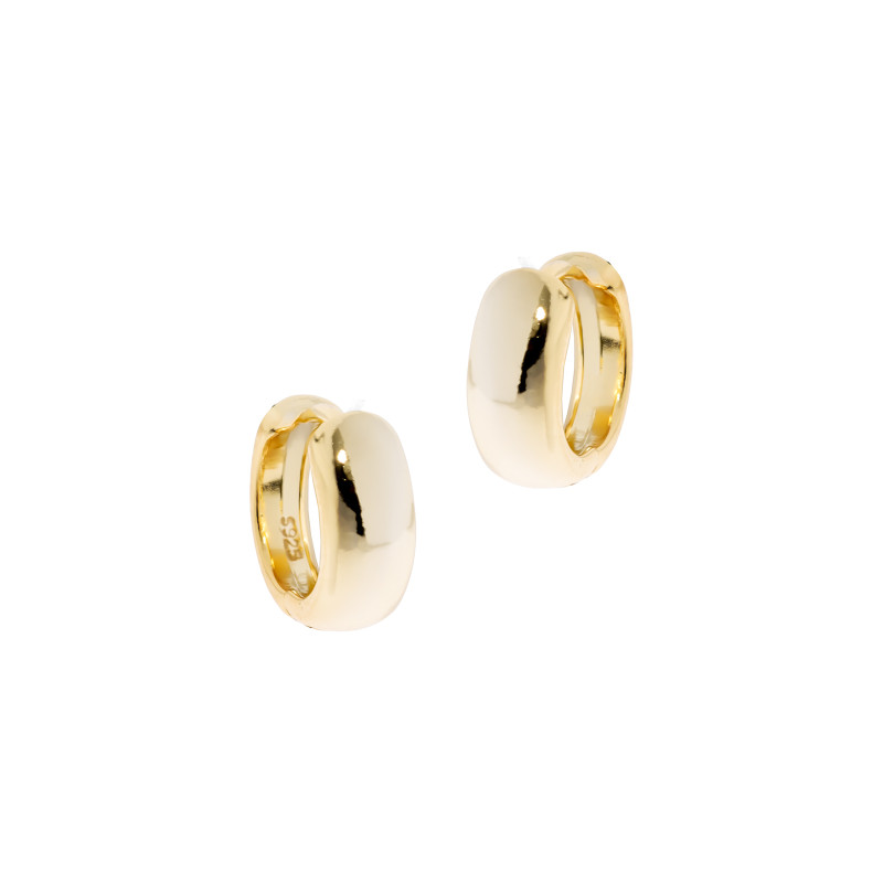 Srebrne 925 pozłacane kolczyki Minimalne Okręgi