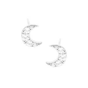 Srebrne 925 kolczyki Księżyce