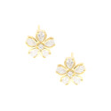 Srebrne 925 pozłacane kolczyki Gwiazdkowy Pył