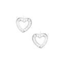 Srebrne 925 pozłacane kolczyki Iskrzące Serce