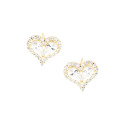 Srebrne 925 pozłacane kolczyki Cyrkoniowy Motyl