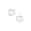 Srebrne 925 pozłacane kolczyki Serce na Gałązce