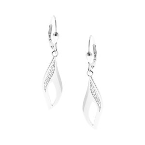 Srebrny 925 Komplet Lśniący Liść