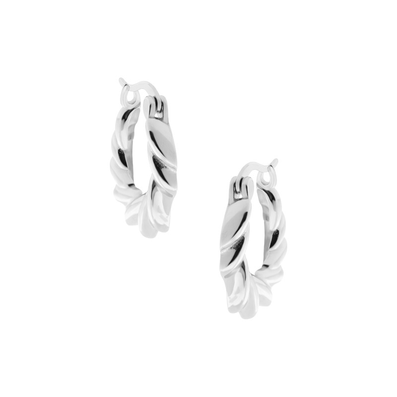 Srebrne Kolczyki 925 Skręcone Koła