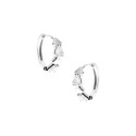 Srebrne 925 kolczyki Splecione Linie
