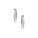 Srebrne 925 kolczyki Równoległe Linie Cyrkonie