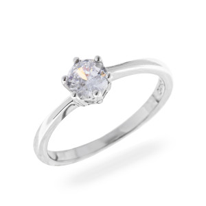 Srebrny pierścionek 925 Delikatna Cyrkonia