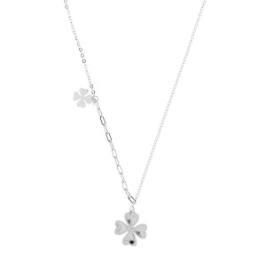 Srebrny naszyjnik 925 Podwójne Szczęście