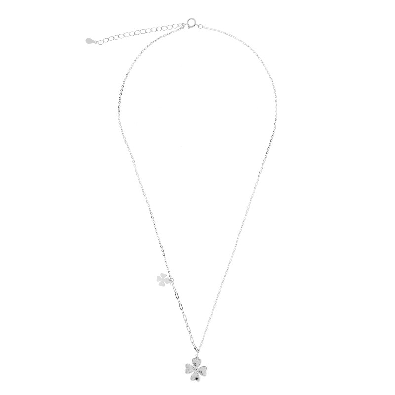 Srebrny naszyjnik 925 Podwójne Szczęście