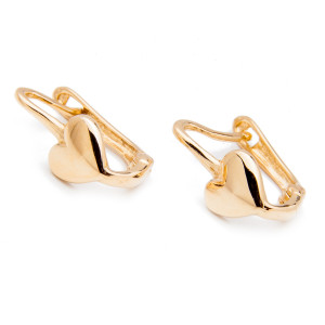 Złote kolczyki 585 Serce