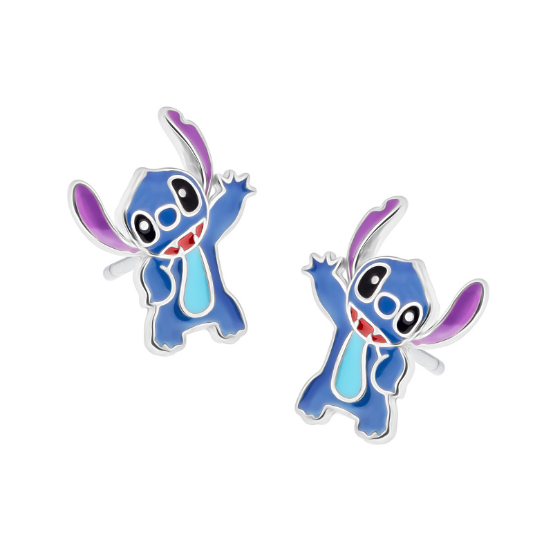 Kolczyki srebrne 925 Stich Aloha urocze kolczyki dla dziewczynki